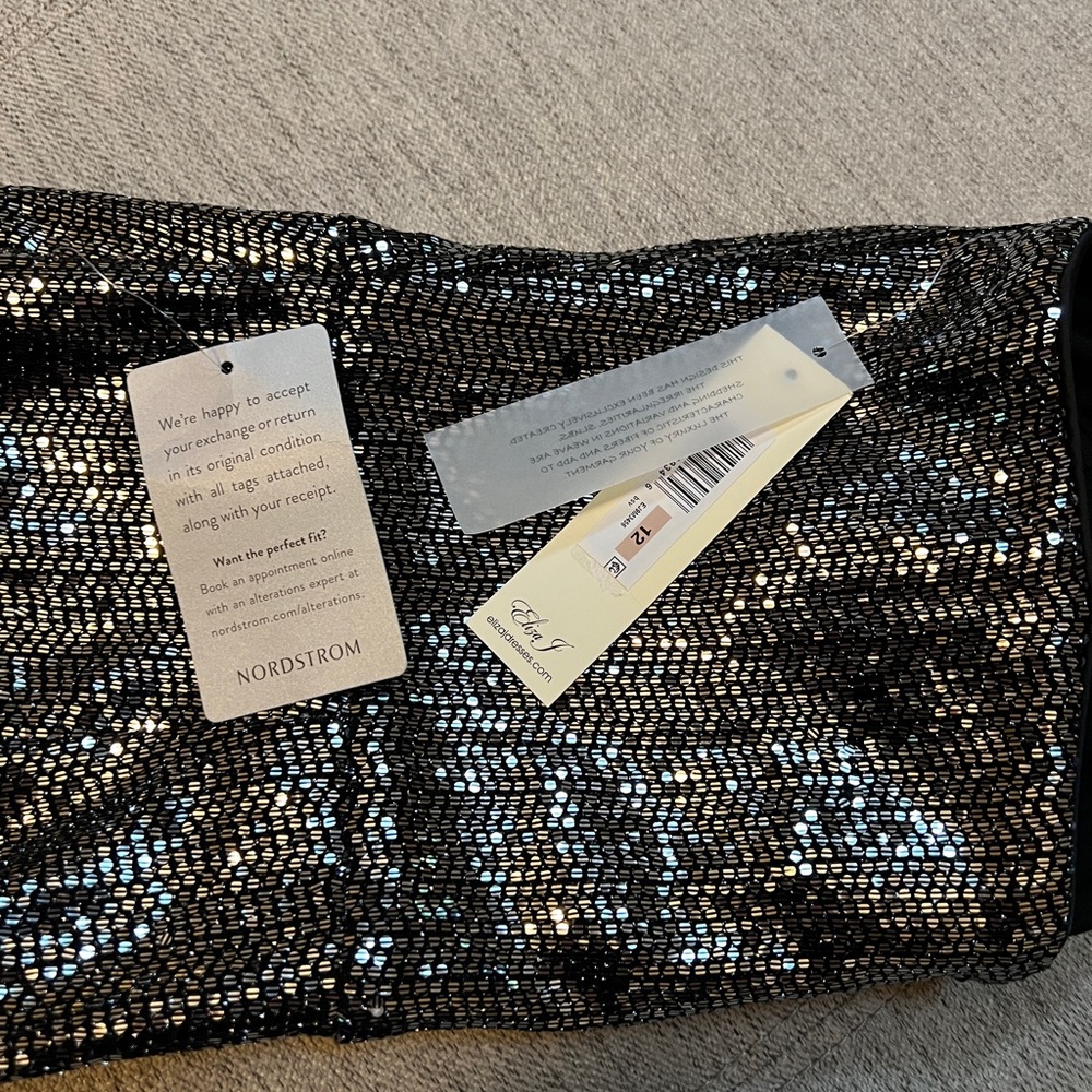 NEVER WORN Eliza J sparkle v-neck sleeveless jumpsuit size 12 - Picture 7 of 8
